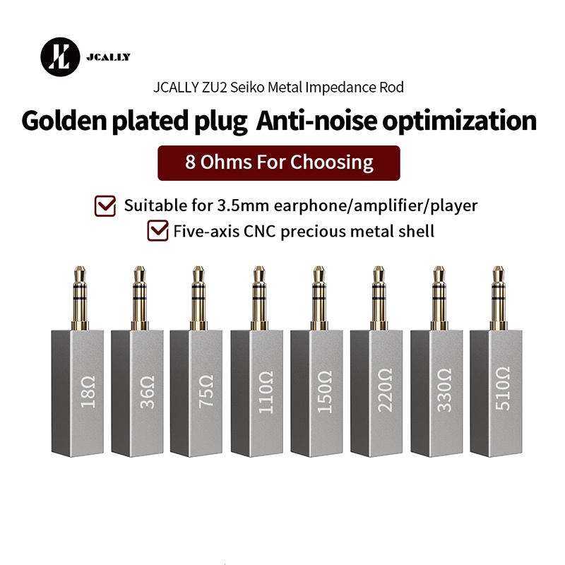 Phích Cắm Chuyển Đổi Giảm Tiếng Ồn Cho Tai Nghe 18ohm 36Ω 75Ω 110Ω 150ohm 220/330/510 ohm Jcally ZU2