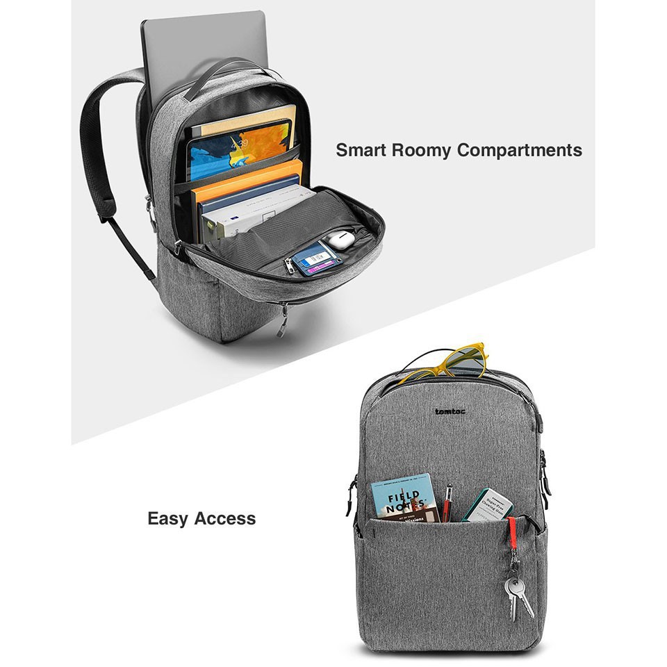 Balo Tomtoc  Casual School cho Macbook / Laptop / Ultrabook 15inch - A80-E01G - Phân Phối Chính Hãng