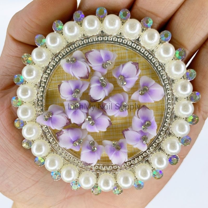 Hoa Bột Gắn Móng, Hoa Ẩn Chân Hoa Cúc Charm