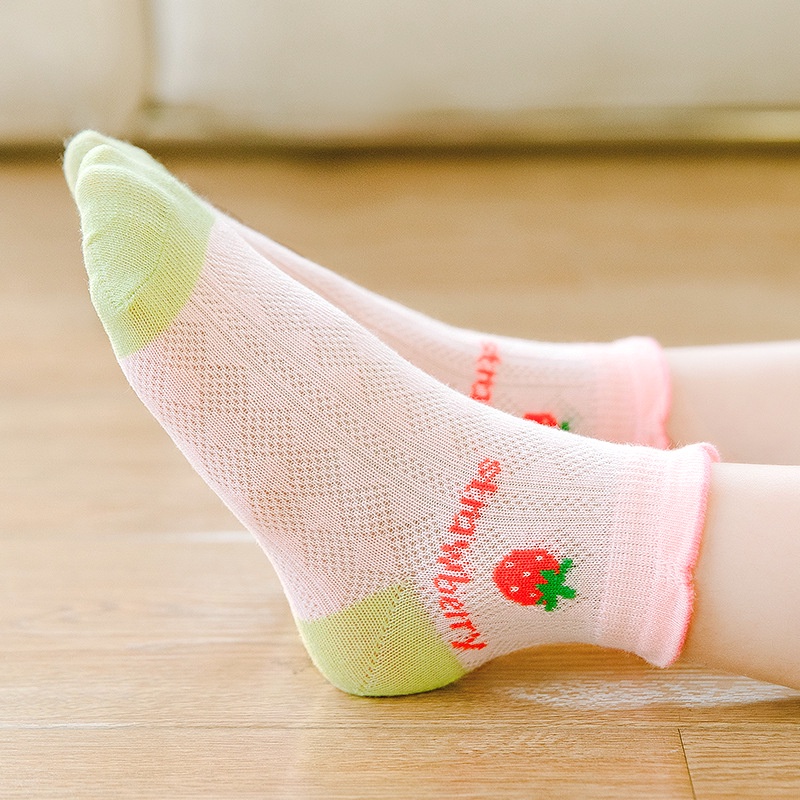Set 5 đôi vớ chân, tất chân bé gái từ 3-12 tuổi họa tiết xinh xắn đáng yêu