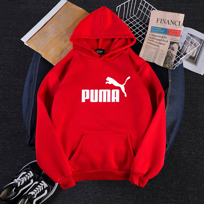 Áo Hoodie Puma Tay Dài Lót Nhung Dày Dặn Thời Trang Cho Nam Nữ