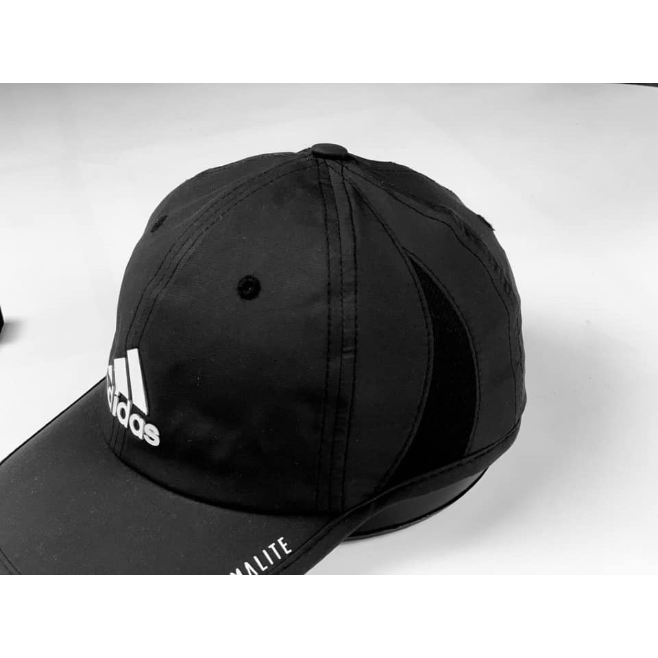 Mũ lưỡi trai logo Adidas chất dù gió siêu nhẹ cao cấp, Mũ kết thể thao, màu đen, trắng
