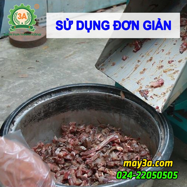 Máy cắt cá 3A2,2Kw, Máy thái cá tươi, cá mồi nuôi thủy sản, chăn nuôi gà vịt...