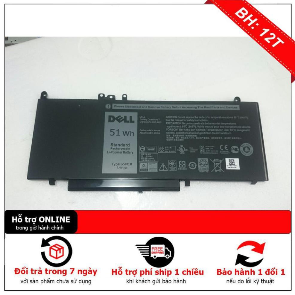 [BH12TH] PIN ZIN LAPTOP DELL LATITUDE E5450 E5550 E5570 7.6V 62WH 6MT4T