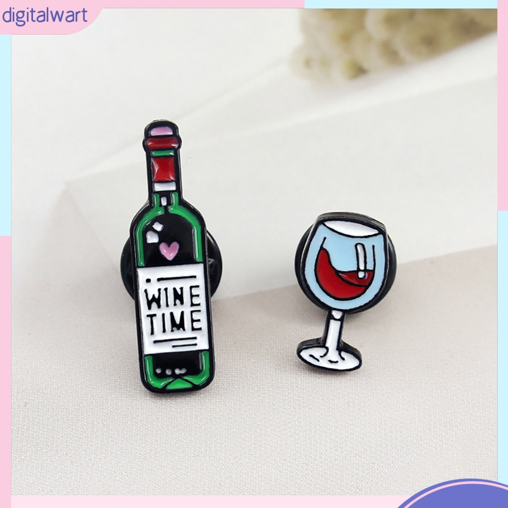 Huy hiệu cài áo trang trí hình chai rượu độc đáo