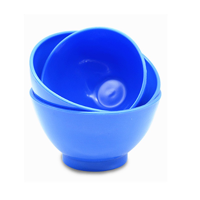 Bát trộn thạch cao và Alginate bằng cao su dẻo màu xanh dương L/M/S dành cho phòng thí nghiệm / kha khoa