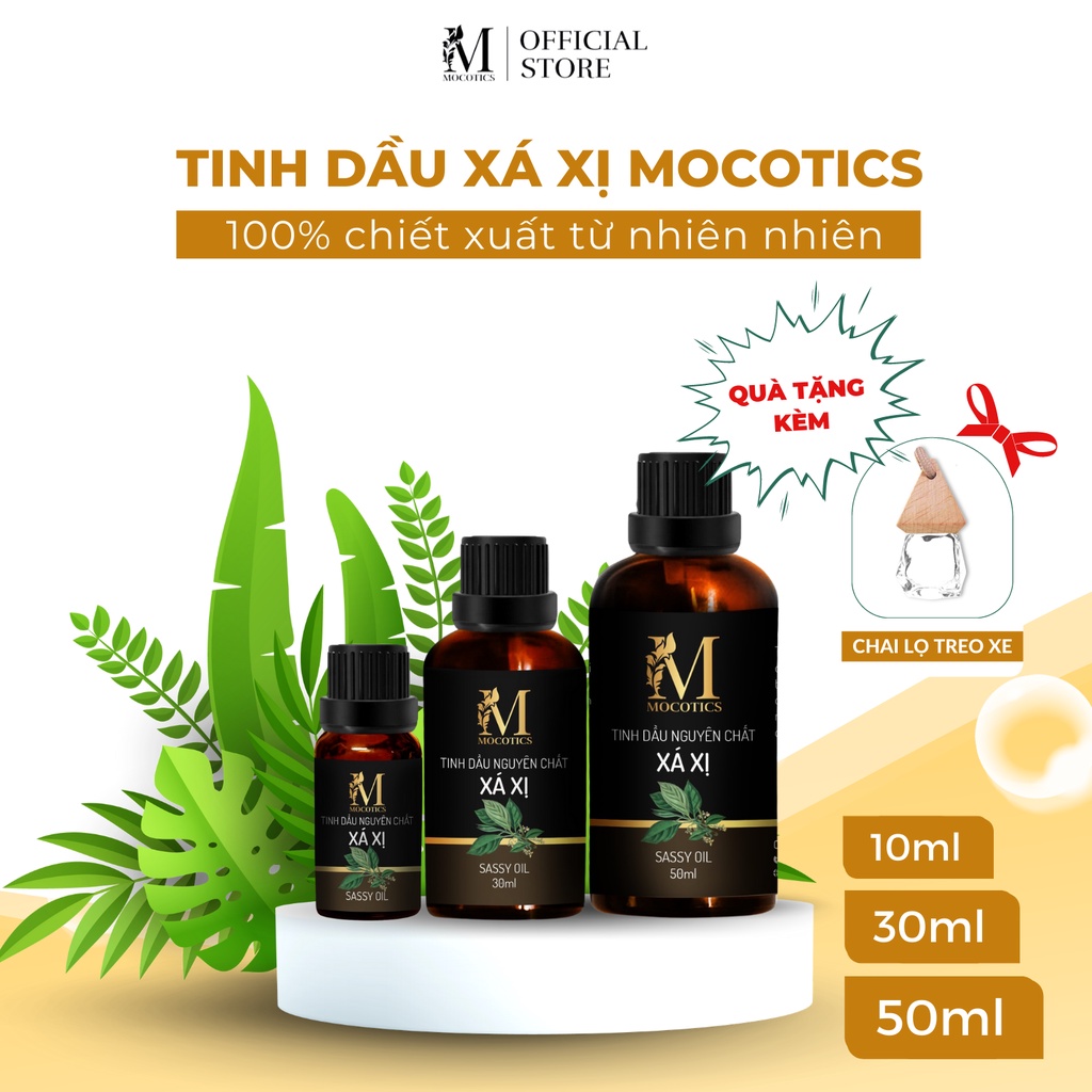 Tinh dầu xá xị nguyên chất Mocotics dung tích 10ml,30ml,50ml giúp khử mùi và làm thơm phòng, oto hiệu quả