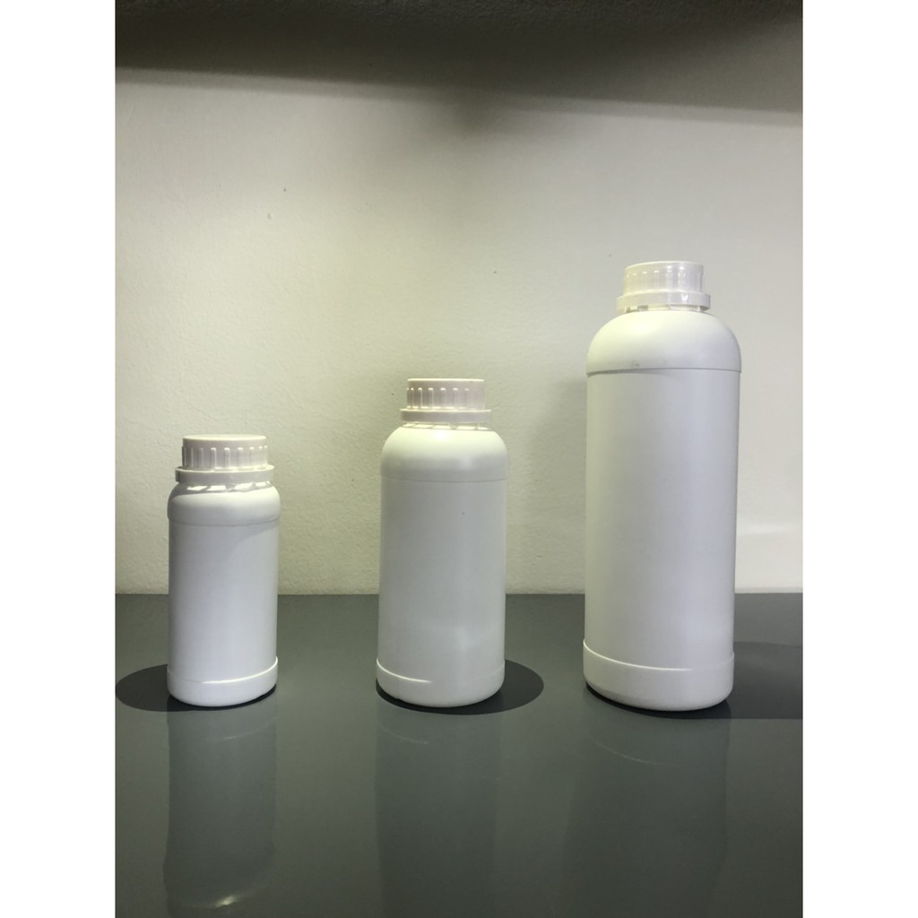 Chai Nhựa HDPE Trắng Nắp Vặn 100ml 250ml 500ml 1000ml loại dày