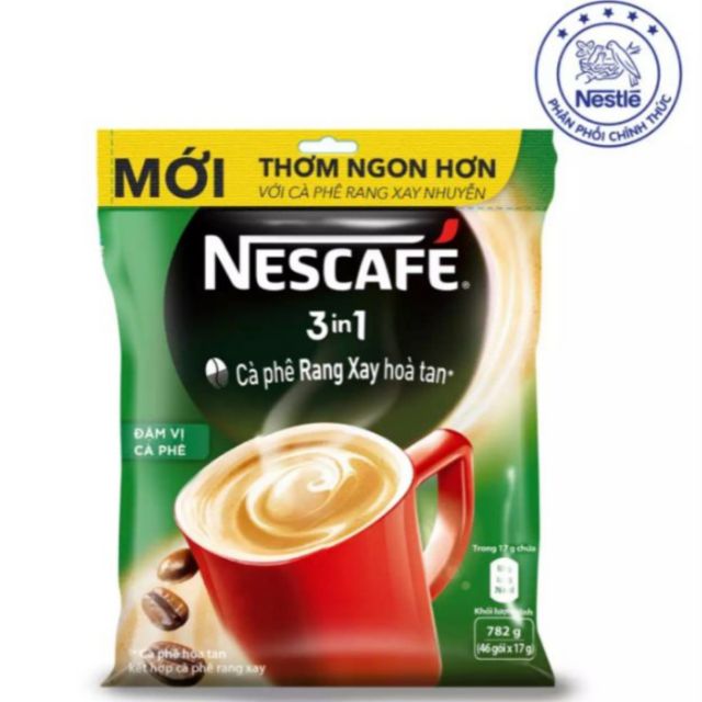 Nescafé 3in1 Đậm Vị Cà Phê (Bịch 46 gói x 17g)