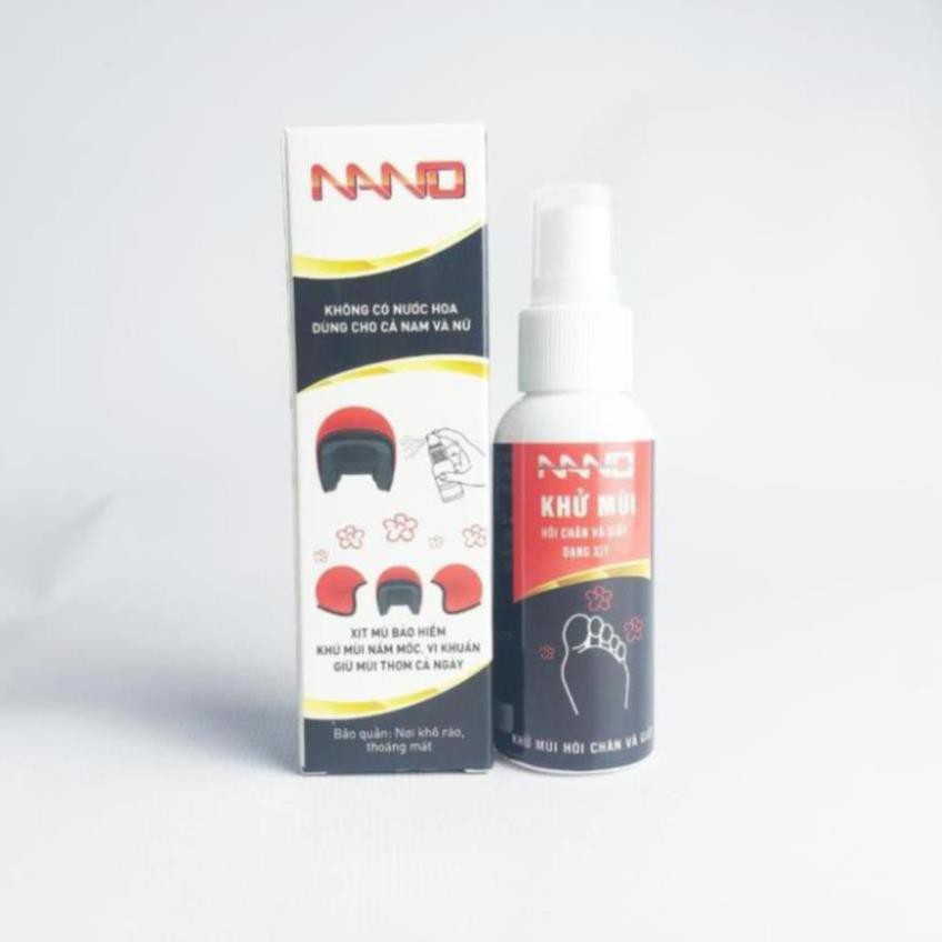 Xịt Khử Mùi Hôi Chân, Giày,  Mũ Bảo Hiểm Nano Hương Quế