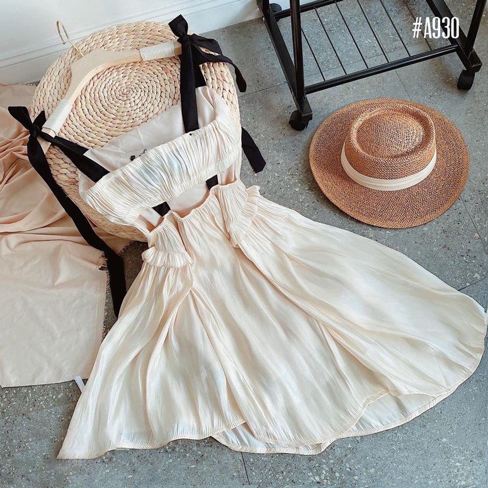 Đầm dạo phố hai dây đen, tùng xòe tung tăng - Omi Dress | BigBuy360 - bigbuy360.vn
