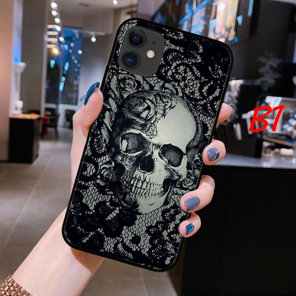 Ốp điện thoại in hình Grim Reaper đầu lâu cho iPhone 11 Pro Max XS MAX XR X 8 7 6s 6 Plus SE 2020