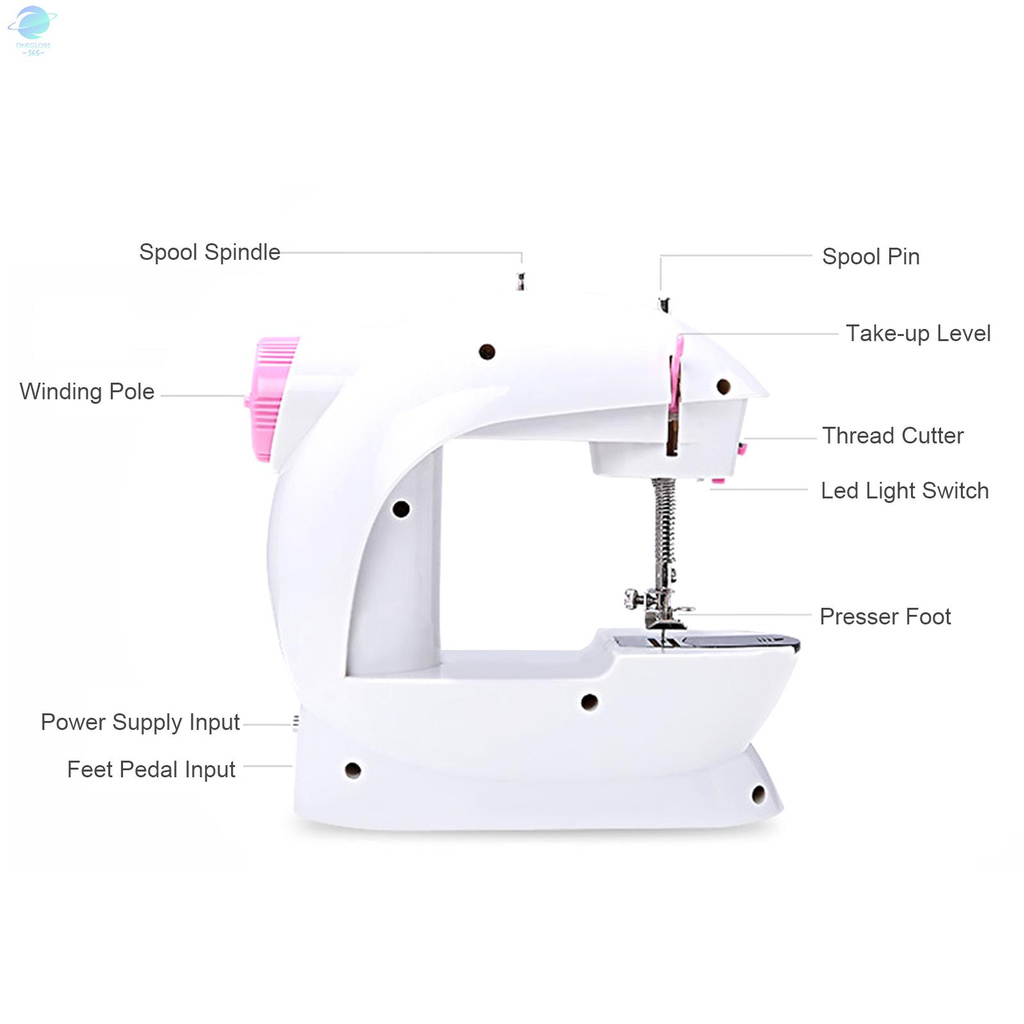 O&G Mini Sewing Machine Home Use Multi-Functional Portable Electric Sewing Machine for Beginners