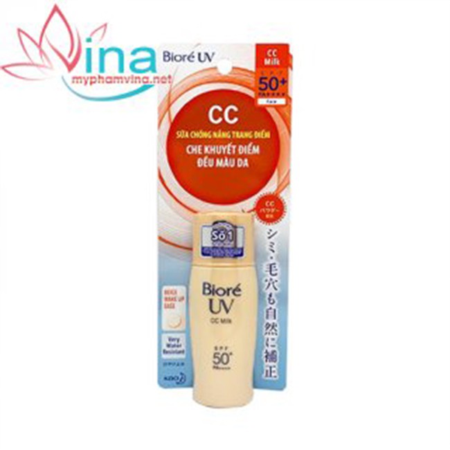 Sữa Chống Nắng Lót Nền Trang Điểm Biore UV Color CC Milk SPF50+/PA+++ date 2022