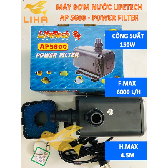 Máy Bơm Nước Lifetech AP5600 - Máy Bơm Hồ Cá Cao Cấp