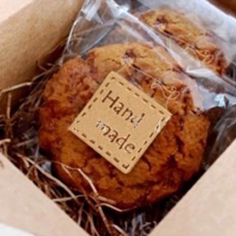 Bộ 100 miếng giấy ghi chữ HANDMADE trang trí vật dụng