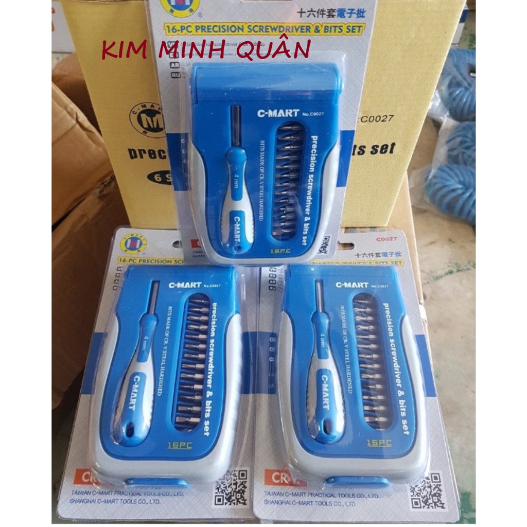 Bộ Tua Vít Điện Tử Cao Cấp 16 Chi Tiết C0027 CMART