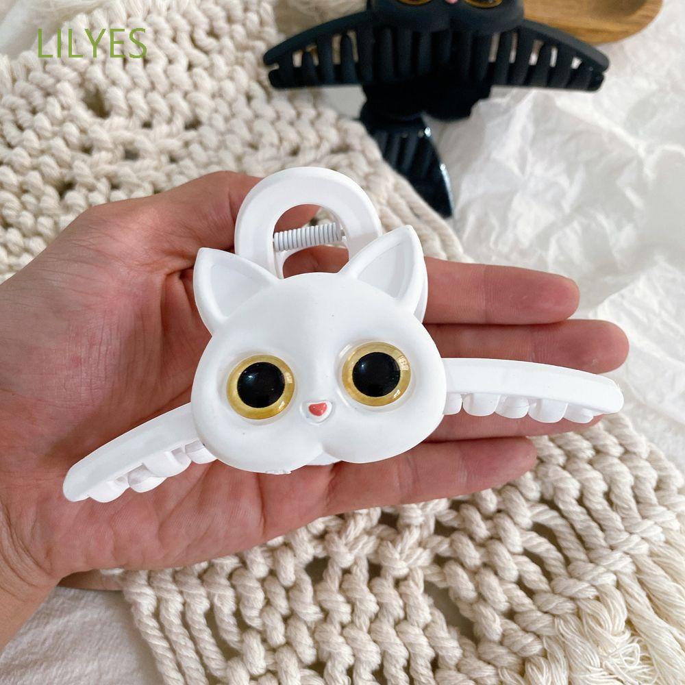 Kẹp tóc hỗ trợ rửa mặt Acrylic Hình Mèo / Càng Cua Nhiều Màu Kiểu Hàn Quốc Cho Nữ