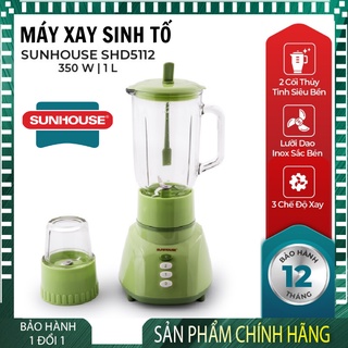Máy Xay Sinh Tố Sunhouse SHD5112 , Công Suất 350W - Kèm 2 Cối Thủy Tinh (Bảo Hành 1 Năm)