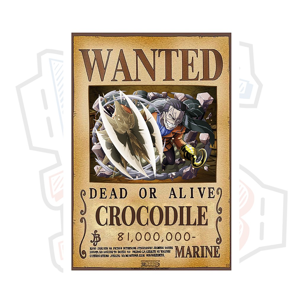 Poster truy nã Crocodile (Thất Vũ Hải) - One Piece