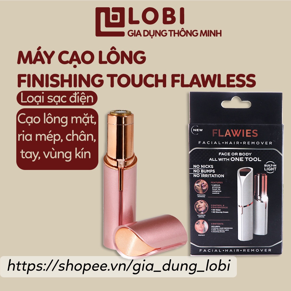 Máy cạo tẩy lông Finishing Touch Flawless Máy cạo lông mini hình son môi sạc điện nam nữ tỉa lông nách ria mép vùng kín