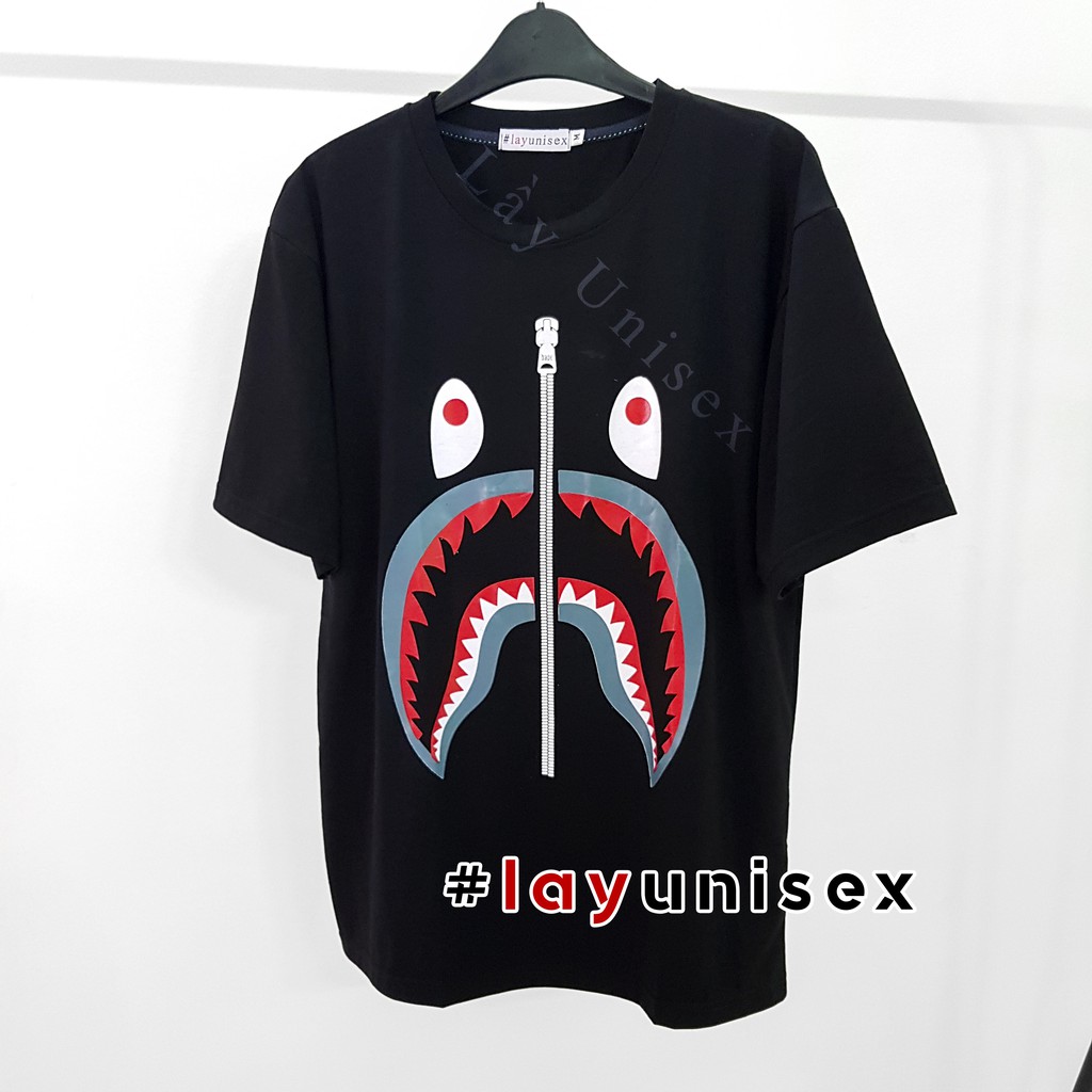 Áo thun unisex Bape Shark