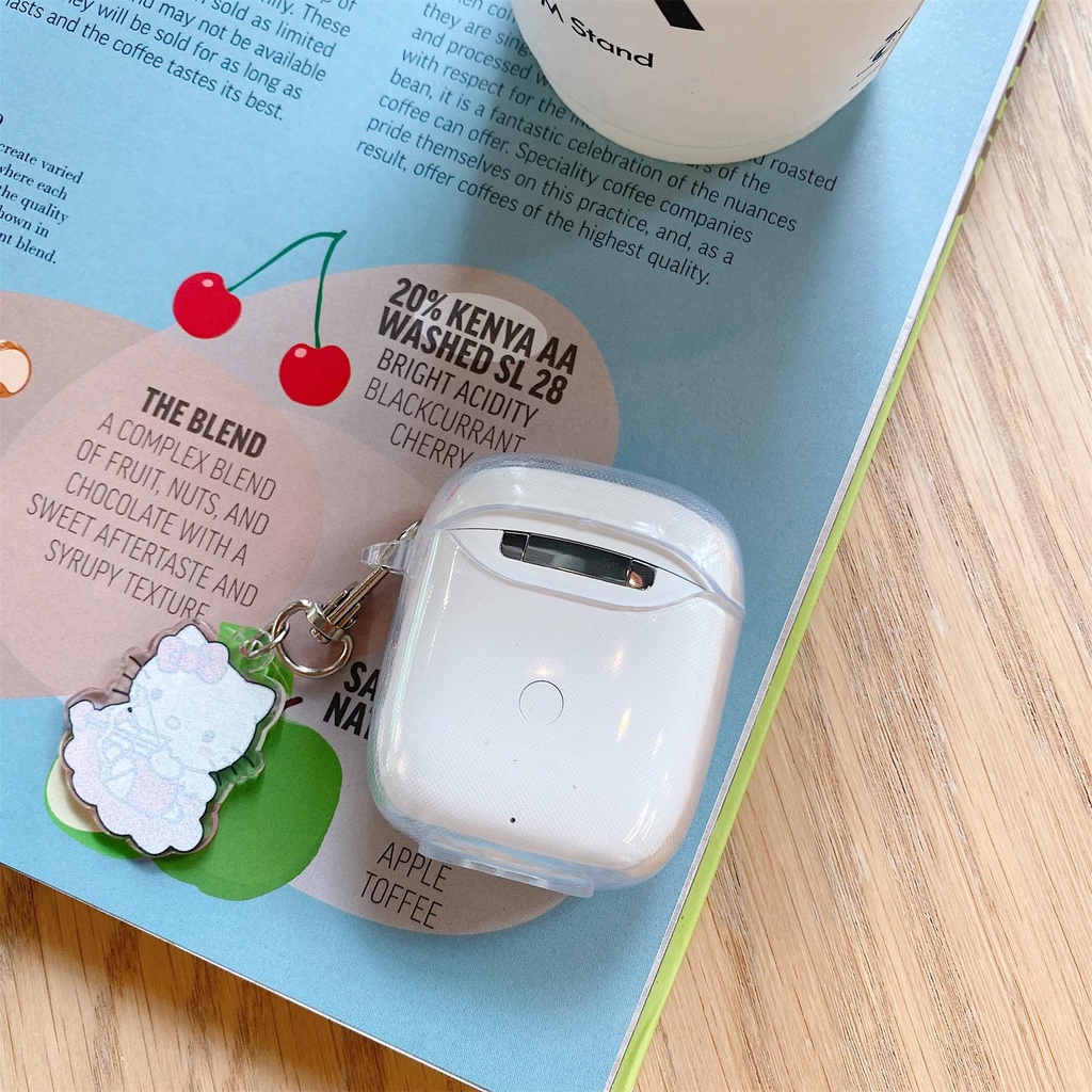 Baseus Vỏ Tpu Trong Suốt Bảo Vệ Tai Nghe W04 / W04 Pro Kèm Móc Khóa