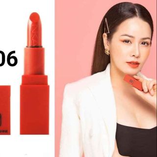Son laura sunshine 06 đỏ cam kèm quà tặng