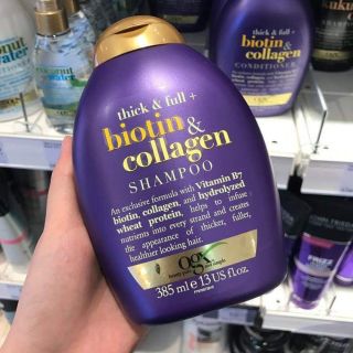 (bill Đức) cặp gội xả OGX Biotin + collagen kích thích mọc tóc