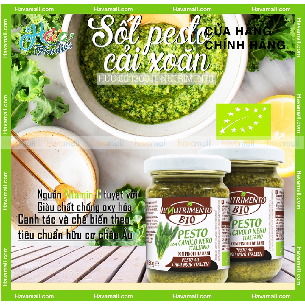 [HÀNG CHÍNH HÃNG] Sốt Pesto Thuần Chay Hữu Cơ PROBIOS 130gr – Organic Pesto Sauce