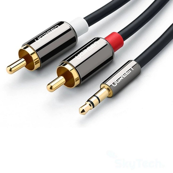 Mua ngay Cáp audio 3.5mm ra 2 đầu RCA 1.5M UGREEN 10583 chính hãng - Cáp âm thanh 3.5 ra 2 đầu hoa sen [Giảm giá 5%]