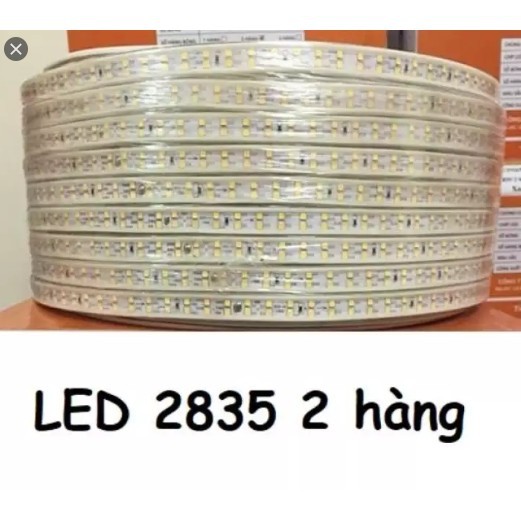 Combo Đèn LED dây đôi 2835 & 5730  - 2/3 Hàng - Siêu sáng =>> 10 m Tặng 01  Nguồn LED