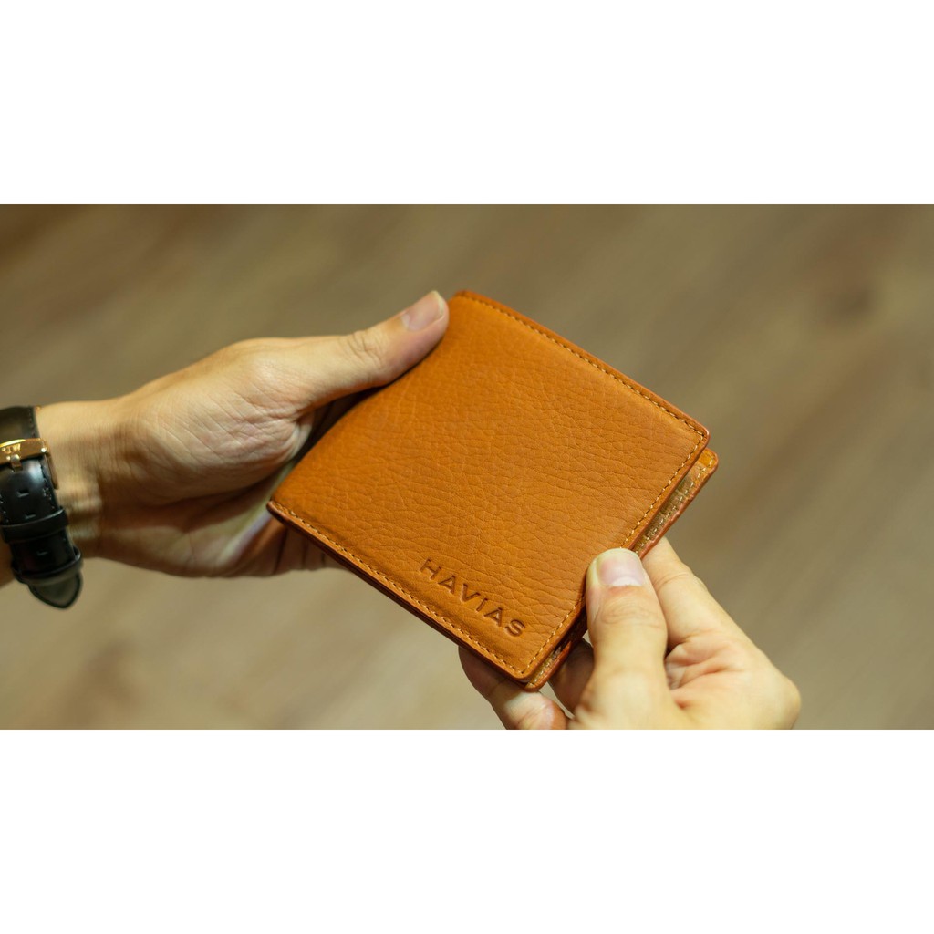 Ví ngắn Enus Handcrafted Wallet - Vàng Bò HAVIAS