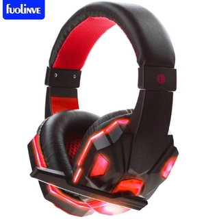 Fo 3.5mm Earphone Gaming Headset Gamer Stereo Gaming Headphone with Microphone LED