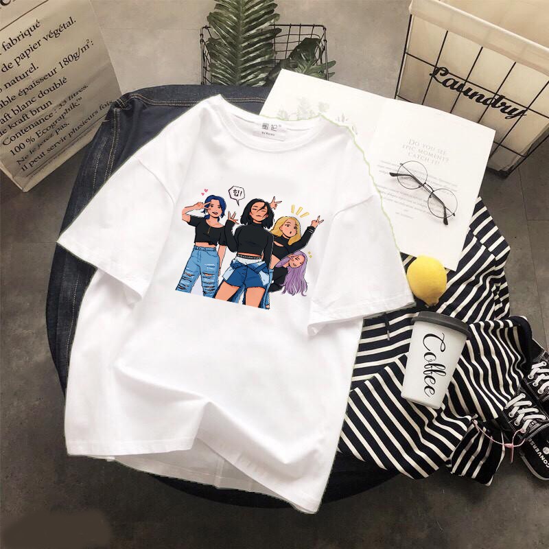 Áo thun Cotton Unisex - Fan Mamamoo Hàn Quốc - K-Pop - Chibi - Mamamoo nhí nhố