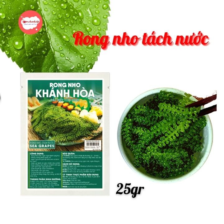 Rong nho tách nước Khánh Hòa Bảo Dung 25gr - nguyên liệu tự nhiên - Tomchuakids