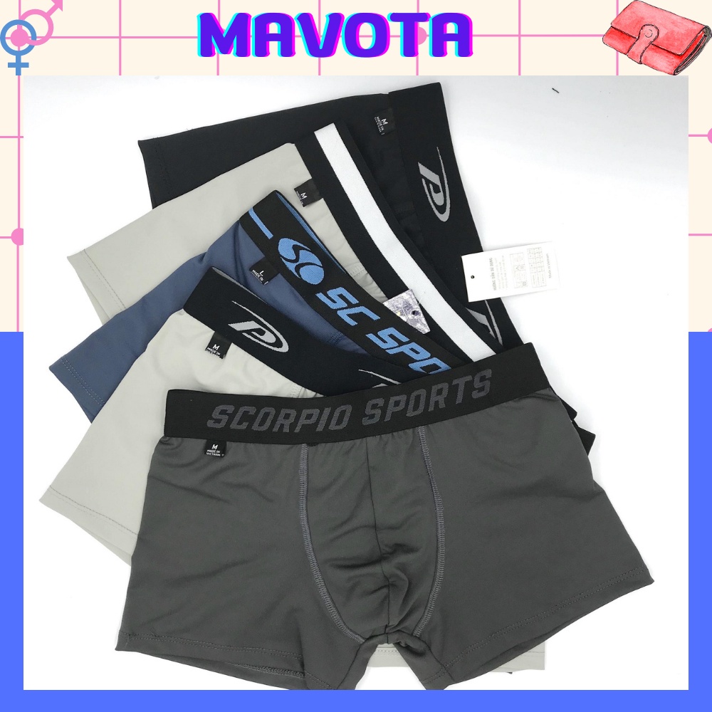 Quần lót nam Mavota quần sịp đùi boxer nam cotton màu ngẫu nhiên QS01