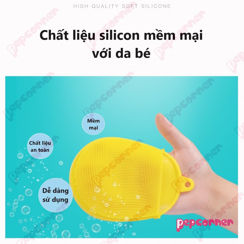 Miếng silicon gội đầu mát xa cho bé dạng bao tay - dụng cụ gội đầu làm sạch mềm mại