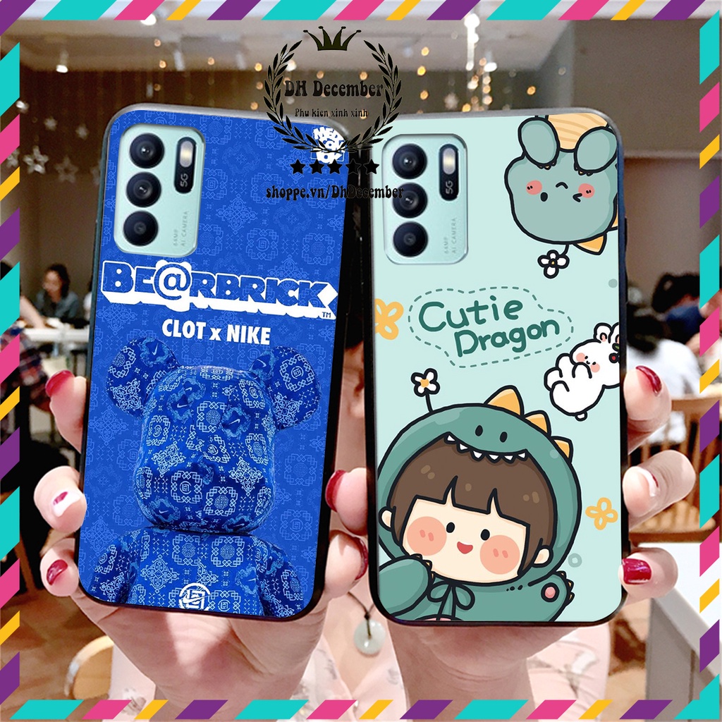 Ốp lưng Oppo RENO 6 5G / RENO 6Z 5G in hình 3D lucky, gấu Brick xinh xắn - KHÔNG NÊN BỎ LỠ