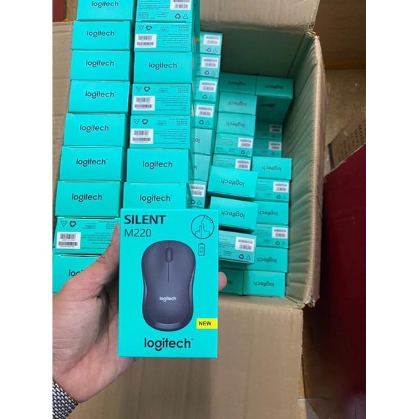 Chuột Không Dây Logitech M220 Không Tiếng Động- Có Công Tắc On/Off - Độ Nhạy Cao - Bảo Hành 12 Tháng