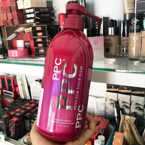 KERATIN PPC REPAIR CHÍNH HÃNG HẤP Ủ PHỤC HỒI TÓC HƯ TỔN 750ML - MÀU  ĐỎ-PHỤC HỒI TÓC CHÁY  HƯ TÓC  NAT  -GIÚP MÁI TÓC