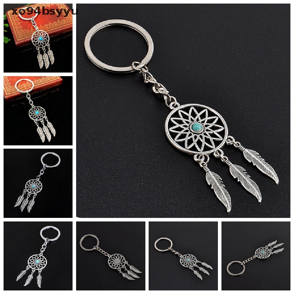 Móc Khóa Hình Dreamcatcher Phối Lông Vũ Thời Trang xo94bsyyu