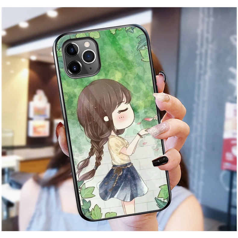 Ốp Lưng Iphone 11, 11 PRO ,11 Pro Max, 12, 12 PRO, 12 PRO MAX,12 MINI mặt kính cường lực cao cấp