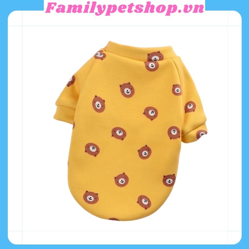 Áo cho chó mèo mẫu áo nỉ mùa đông có mũ siêu ấm-familypetshop.vn