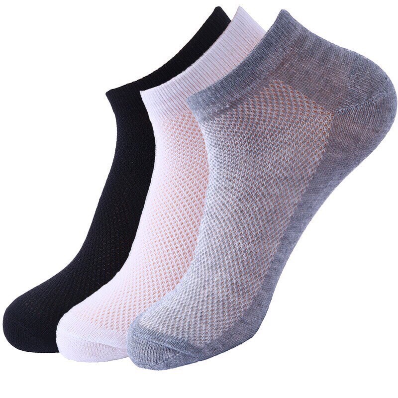 Combo 5 đôi tất cổ ngắn thông hơi freesize chống hôi chân phù hợp cả nam và nữ