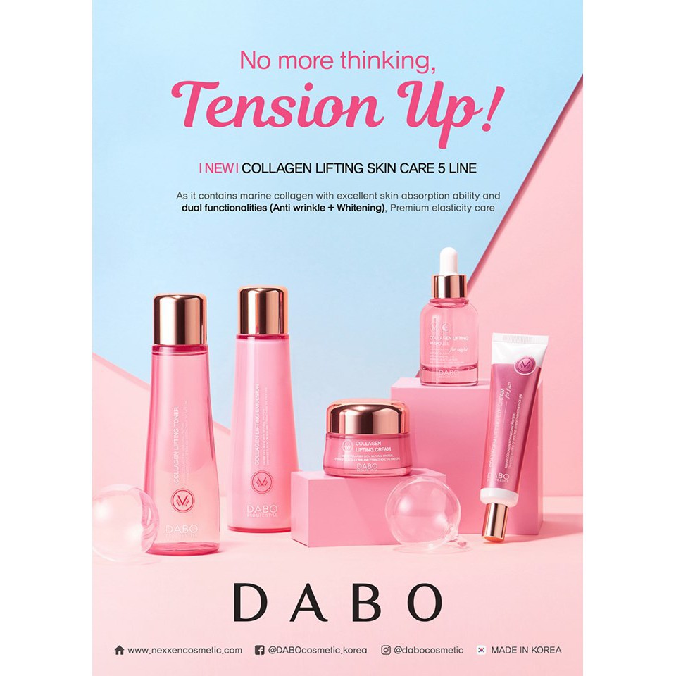 Kem Dưỡng Da Collagen cao cấp - DABO Collagen Lifting Cream Nâng cơ da, Tái tạo &amp; Chống lão hóa, Mờ nếp nhăn, Trắng da