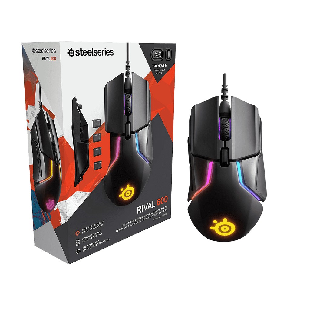 Chuột cao cấp SteelSeries Rival 600 (RGB) - hàng chính hãng