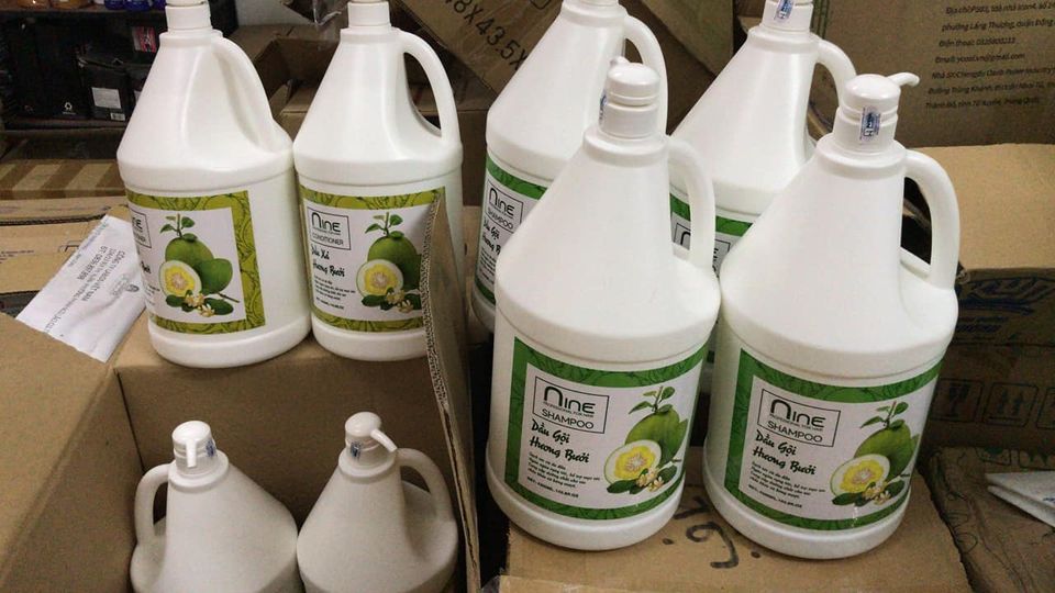 [Siêu Sale] [Giá hủy diệt] [Ảnh thật] Can Dầu gội hương bưởi Nine 4200ml