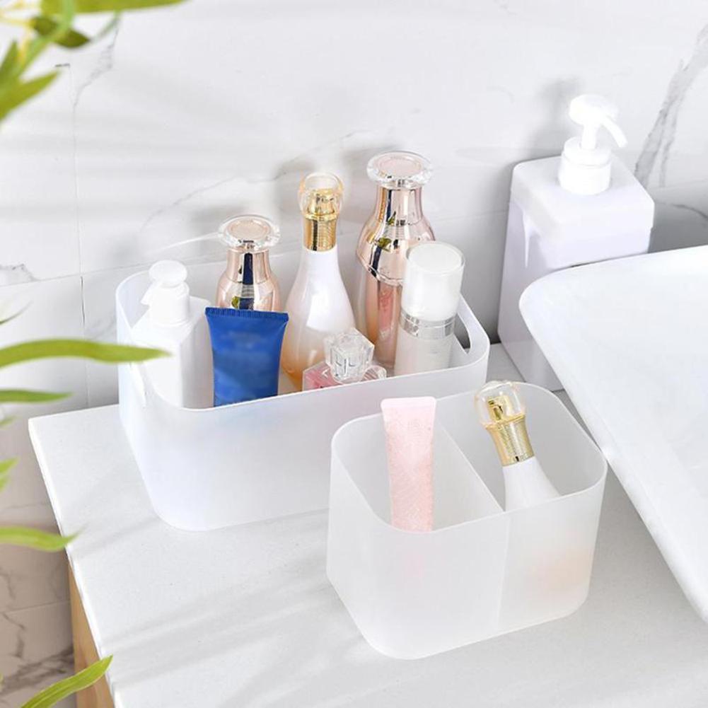 Hộp Đựng Mỹ Phẩm Để Bàn Màu Trong Suốt Mờ Cho Ký Túc Xá M8P7 X8W8