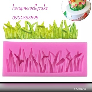 Khuôn Silicon Viền cỏ,bụi cỏ,khuôn trang trí thạch rau câu 4D, Khuôn Fondant, Khuôn Socola